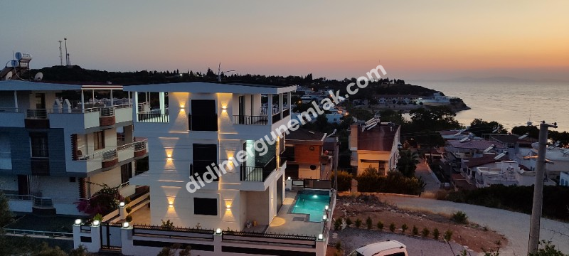  DİDİMDE PANORAMİK DENİZ VE DOĞA MANZARALI,HAVUZLU 3+1 SATILIK LÜKS MÜSTAKİL VİLLA 