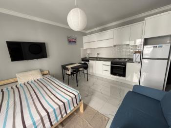 Kıbrıs İskele Long Beach Havuzlu Sitede Kiralık Sıfır Eşyalı Stüdyo Daire