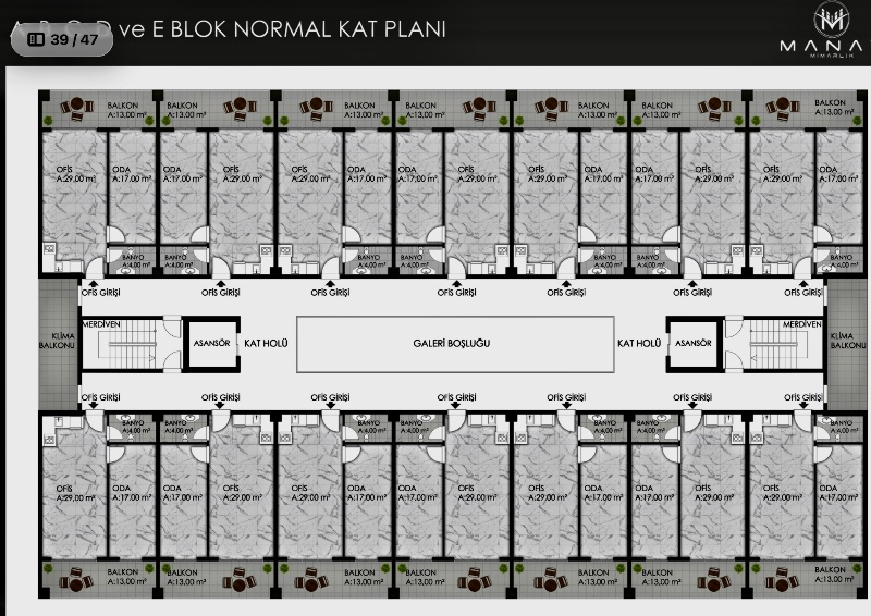 Dijitalemlak ‘tan Özlüce Tema 16 - Bursaspor Projesinde Satılık Ofisler. 