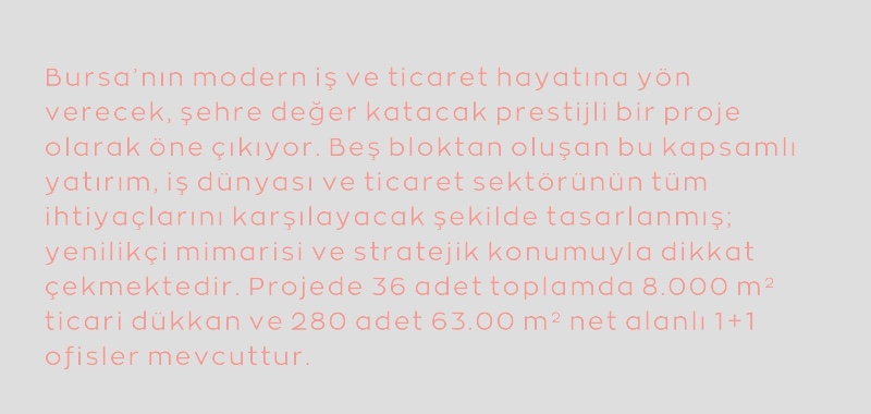 Dijitalemlak ‘tan Özlüce Tema 16 - Bursaspor Projesinde Satılık Ofisler. 