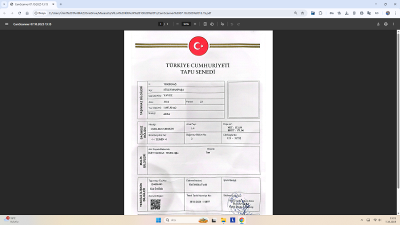 KİRALIK 4 ADET SIFIR VİLLA TAPU SAHİBİ PERTA EMLAK ÜMİT TAHMAZ