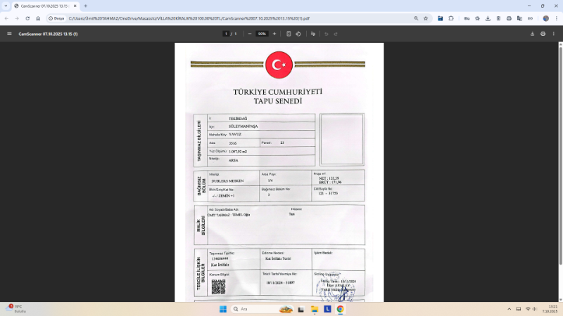 KİRALIK 4 ADET SIFIR VİLLA TAPU SAHİBİ PERTA EMLAK ÜMİT TAHMAZ