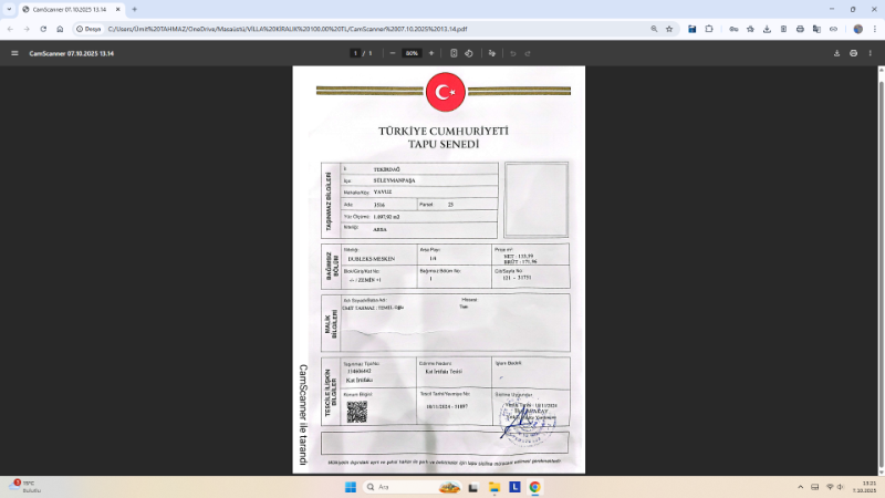 KİRALIK 4 ADET SIFIR VİLLA TAPU SAHİBİ PERTA EMLAK ÜMİT TAHMAZ