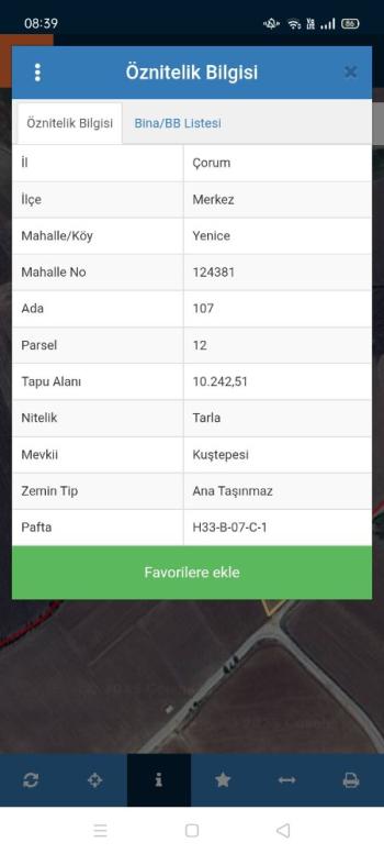GÜVENAY - ÇORUM MERKEZ YENİCE KÖYÜ MEVKİİ SATILIK TARLA 