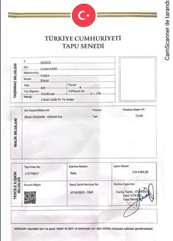 2 ADET BİNA TAPU SAHİBİ PERTA EMLAK ÜMİT TAHMAZ