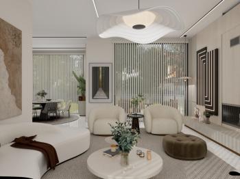 Kıbrıs Girne Alsancak Bölgesinde 380 M2 Arsa Alanı İçerisinde Satılık Lüks 4+1 Modern Mimari Villa 