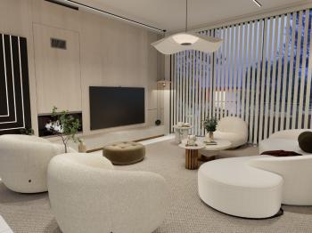 Kıbrıs Girne Alsancak Bölgesinde 380 M2 Arsa Alanı İçerisinde Satılık Lüks 4+1 Modern Mimari Villa 