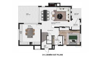 Kıbrıs Girne Edremit Bölgesinde Merit Park Otel'e Yürüyüş Mesafesinde Satılık Lüks 3+1 Villa 