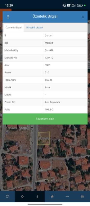 Güvenay - Çorum Bahçelievler Mahallesi Çoraklık Mevkii Satılık Arsa