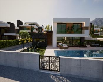 Kıbrıs Girne Edremit Bölgesinde Satılık 4+1 Lüks Villa