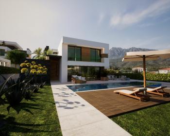 Kıbrıs Girne Edremit Bölgesinde Satılık 4+1 Lüks Villa