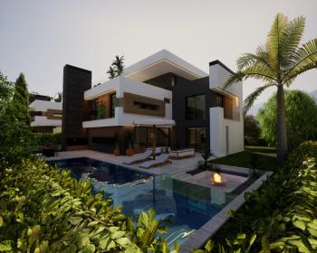 Kıbrıs Girne Edremit Bölgesinde Satılık 4+1 Lüks Villa