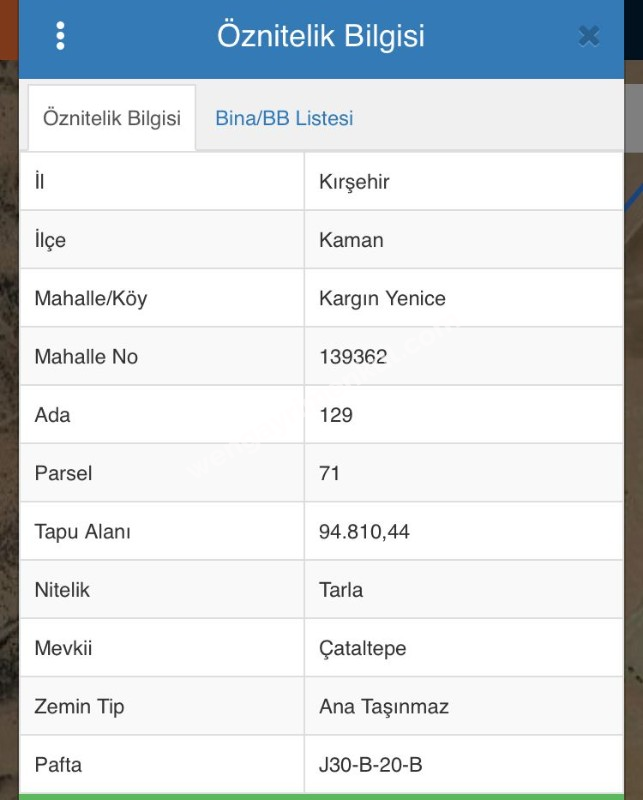 Kaman Kargınyenice Köyünde Suya Yakın Tarla