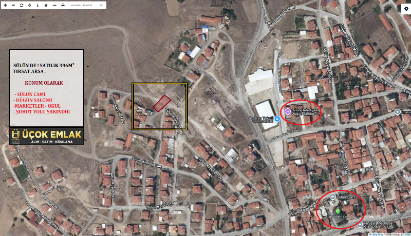 AFYON ÜÇOK EMLAKTAN SÜLÜN KASABASINDA SATILIK FIRSAT ARSA