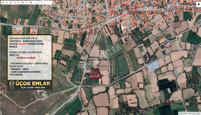 AFYON ÜÇOK EMLAKTAN SÜLÜNDE 4.823M² GENİŞ SATILIK BAHÇE