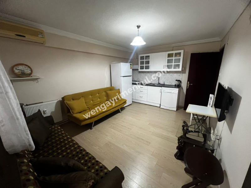 BOSTANLI MERKEZİ KONUMDA 1+1 EŞYALI KİRALIK DAİRE