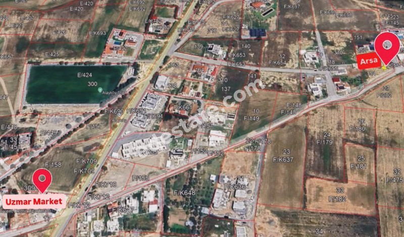 Lefkoşa Alayköy'de İMARA AÇIK SATILIK KÖŞE ARSA