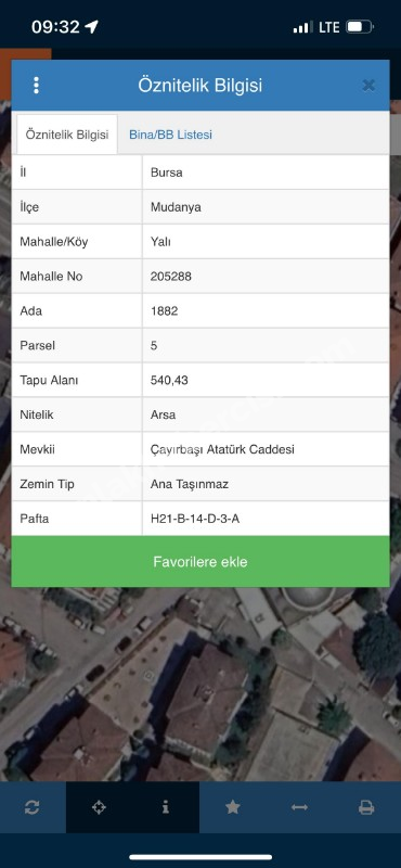 MUDANYA GÜZELYALI YALI MAH.'DE İÇİNDE MÜSTAKİL EVİ OLAN TABELA DEĞERİ YÜKSEK TİCK İMARLI 540 M2 SATILIK ARSA