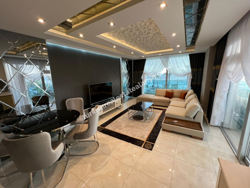 2+1 fUL FERNITURED APT  RIGHT ON  BEACH  SIDE -2+1 Potpuno namješten stan – na samoj obali mora