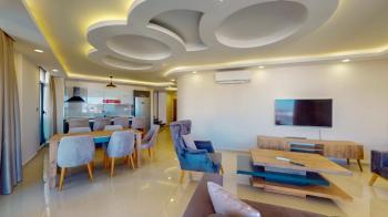 KKTC Girne Merkezde Site İçerisinde Özel Teras Yüzme Havuzlu Kiralık 4+1 Tripleks Penthouse