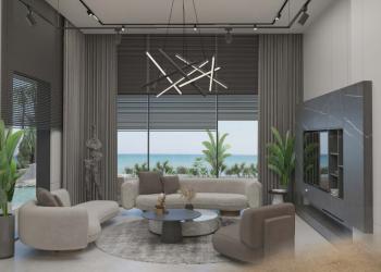 Kıbrıs Girne Esentepe Bölgesinde Panoramik Manzaralı Satılık 3+1 Lüx Villa