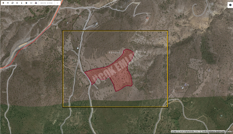 AFYON ÜÇOK EMLAKTAN KOCATEPE HİSAR DA SATILIK 34.740M² TARLA