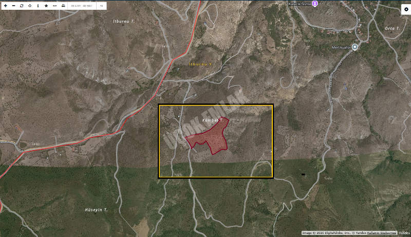 AFYON ÜÇOK EMLAKTAN KOCATEPE HİSAR DA SATILIK 34.740M² TARLA