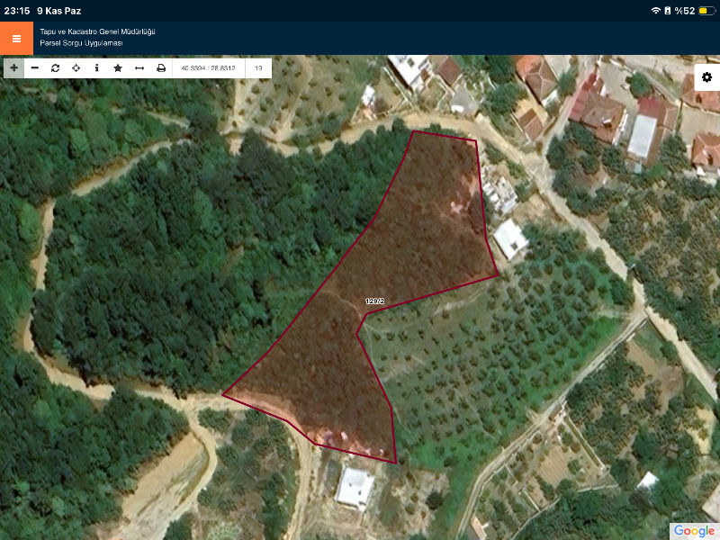 DijitalEmlak´tan Mudanya Çepnide Köy bitişiği 4 dönüm Satılık Kıymetli Arazi. 