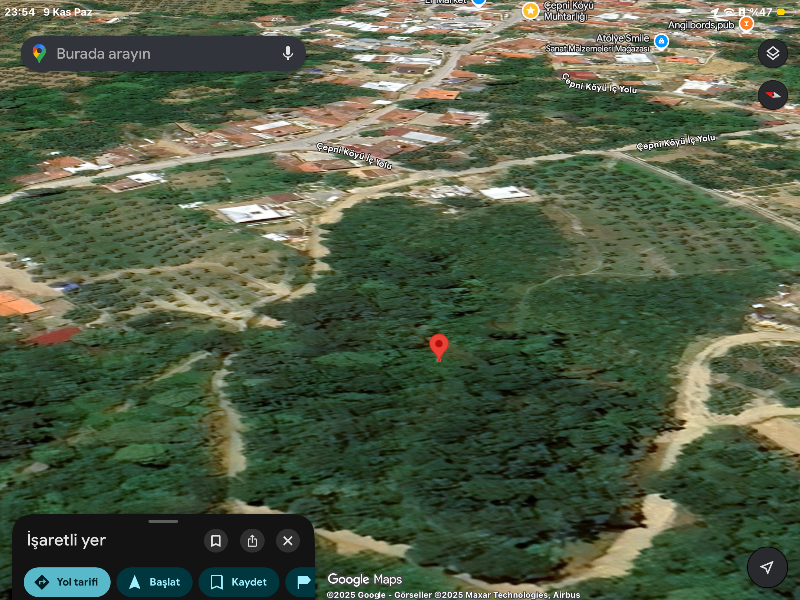 DijitalEmlak´tan Mudanya Çepnide Köy bitişiği 4 dönüm Satılık Kıymetli Arazi. 