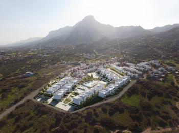 KKTC Girne Karşıyaka'da Site İçerisinde Anahtar Teslim Ödeme Planlı Satılık 1+1 Özel Teraslı Penthouse