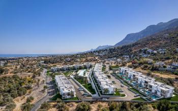 KKTC Girne Lapta'da Muhteşem Bir Proje... Full Donanımlı Site İçerisinde Ödeme Planlı Satılık 1+1 Özel Teralı Penthouse