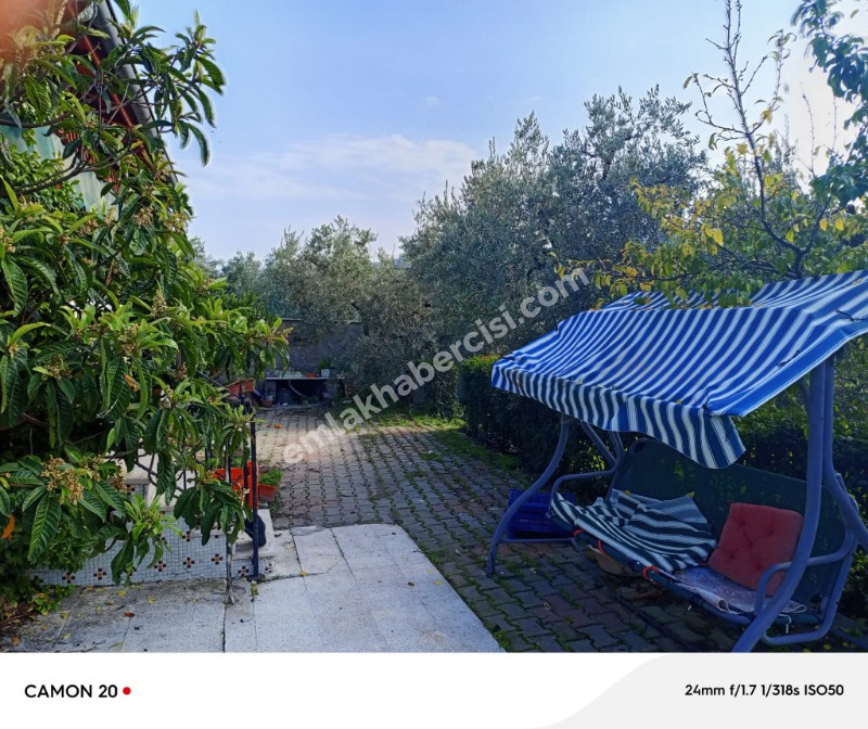 BURSA, MUDANYA-IŞIKLI YOLU'NDA ASFALTA CEPHE İÇİNDE 2 KATLI MÜSTAKİL EVİ OLAN 2.200 M2 ZEYTİNLİK