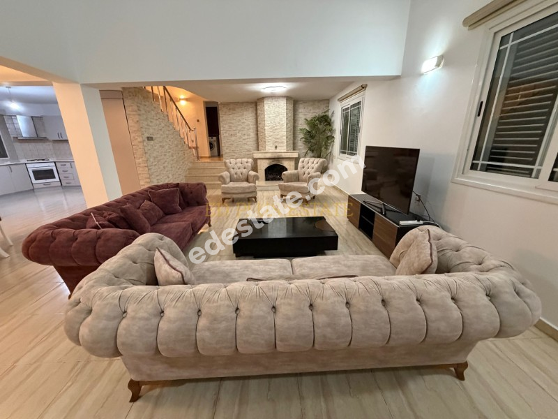 Girne Zeytinlik'de Full Eşyalı 3+1 Kiralık Villa
