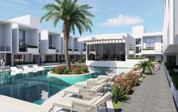 KKTC İskele Long Beach'te Site İçerisinde Denize ve Otellere Yakın Satılık 1+0 Ödeme Planlı Daireler