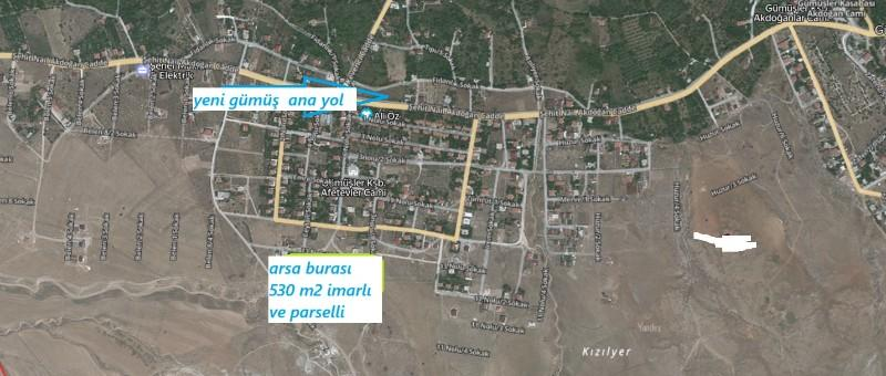 GÜMÜŞLER YENİDE  530 M2  SATILK    ARSA