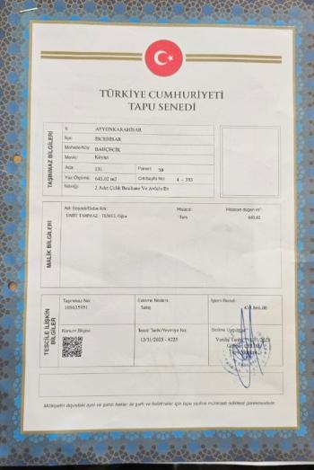 AFYONKARAHİSAR İSCEHİSAR MÜSTAKİL EV TAPU SAHİBİ PERTA EMLAK ÜMİT TAHMAZ