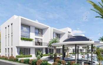 KKTC İskele Long Beach'te Site İçerisinde Denize ve Otellere Yakın Satılık Ödeme Planlı 3+1 En-Suite Penthouse