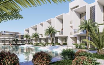 KKTC İskele Long Beach'te Site İçerisinde Denize ve Otellere Yakın Satılık Ödeme Planlı 3+1 En-Suite Penthouse