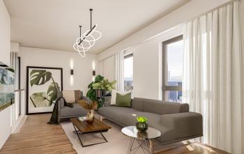 KKTC İskele Long Beach'te Site İçerisinde Denize ve Otellere Yakın Satılık Ödeme Planlı 3+1 En-Suite Penthouse
