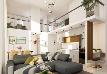 KKTC İskele Long Beach'te Site İçerisinde Denize ve Otellere Yakın Satılık Ödeme Planlı 3+1 En-Suite Penthouse