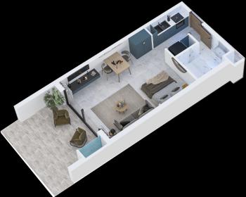 KKTC Girne Esentepe'nin En Donanımlı Sitesinde Denize 300 Metre Mesafede Satılık 1+0 Lüks Daireler