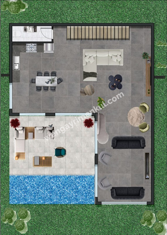 Sakaray ili Serdivanda bulunan muhteşem göl manzaralı villa