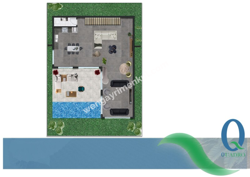 Sakaray ili Serdivanda bulunan muhteşem göl manzaralı villa