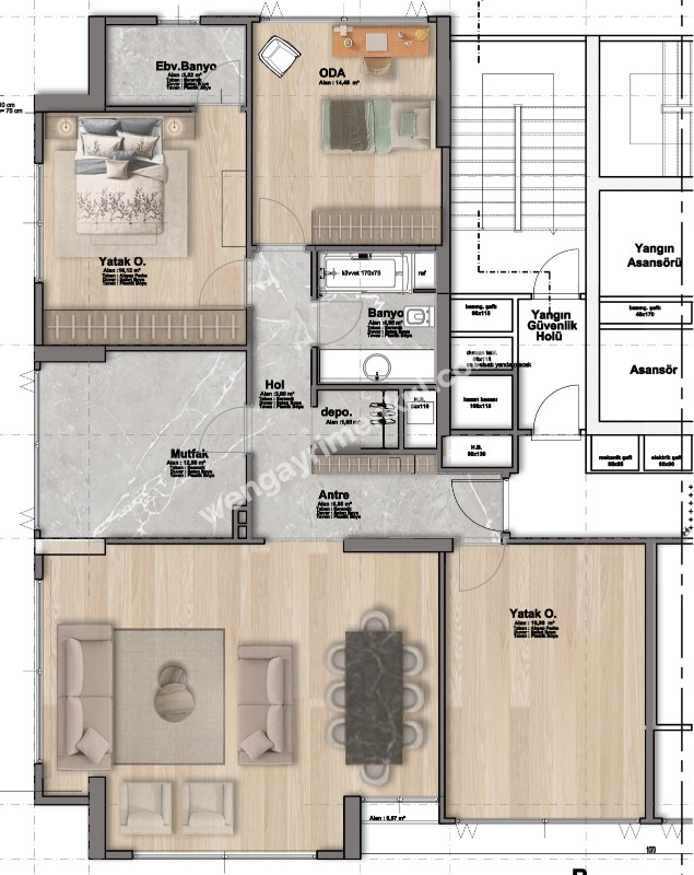 CEMİL TOPUZLU CAD  ÜZERİ 3+1 120 M2 NET DENİZ MANZARALI YENİ BİNA