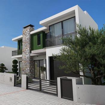KKTC Girne Zeytinlikte Site İçerisinde Ödeme Planlı Satılık Türk Malı 3+1 Havuzlu Villalar