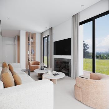 KKTC Girne Zeytinlikte Site İçerisinde Ödeme Planlı Satılık Türk Malı 3+1 Havuzlu Villalar