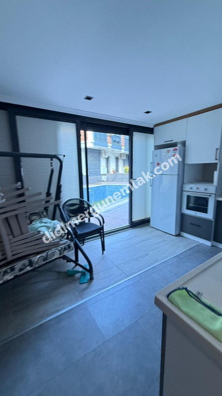  DİDİM HİSAR MAHALLESİNDE EŞYALI  HAVUZLU SİTE İÇİNDE  3+1  LÜKS  SATILIK VİLLA