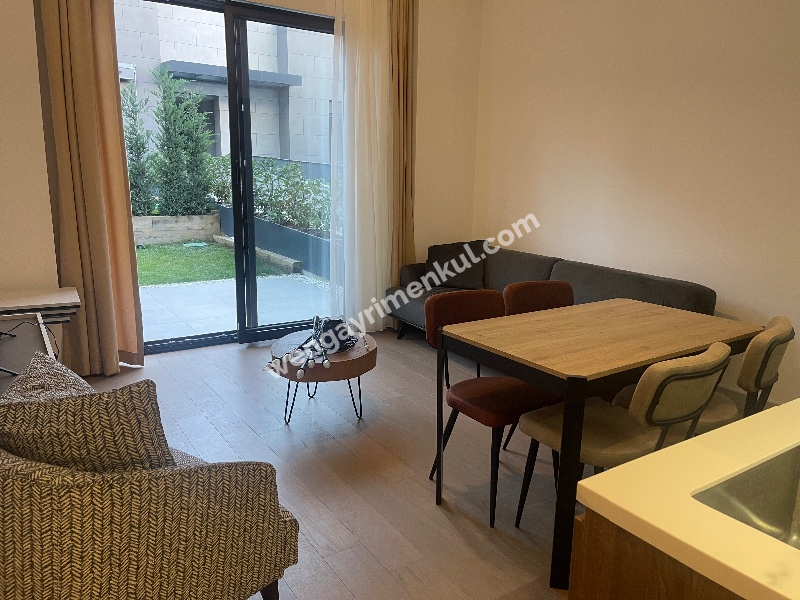 Wen Gayrimenkul den Naturalist Verde Kemerburgaz Projesinde Mobilyalı Kiralık 1+1 Bahçe Katı Daire