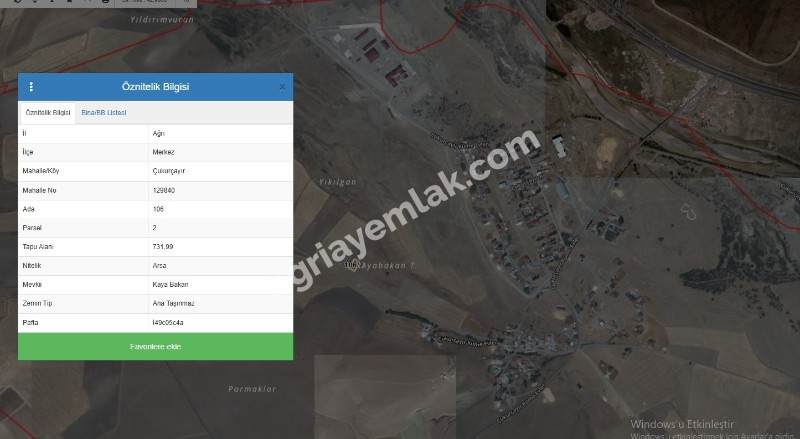 ÇUKURÇAYIR KÖYÜNDE SATILIK ARSA