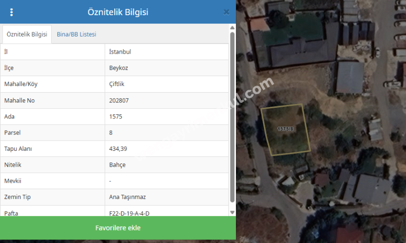 BEYKOZ ÇİFTLİK'TE VİLLA İMARLI SATILIK ARSA